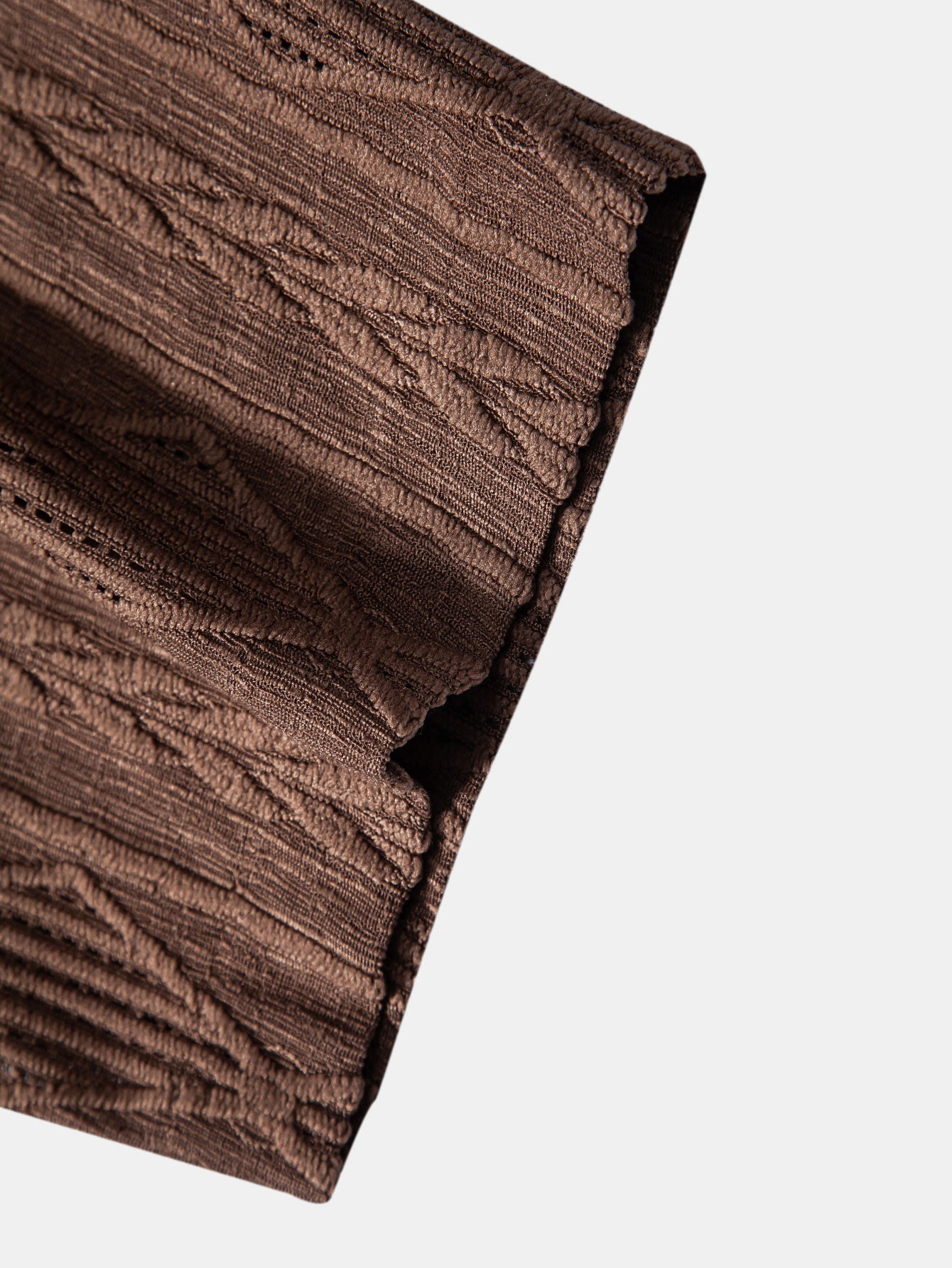 Geometrisch jacquard Cubaans overhemd met linnen shorts met trekkoord