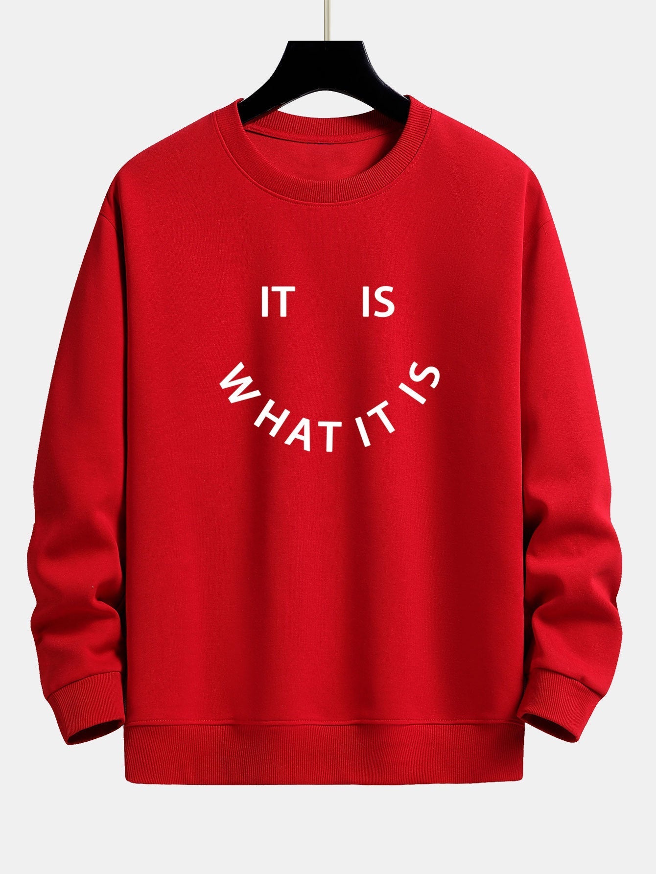 Het is wat het is - sweatshirt met grafische print en relaxte pasvorm.