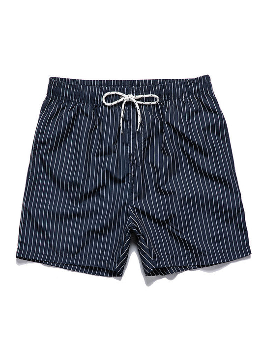 Striped Pattern Swim Trunks
