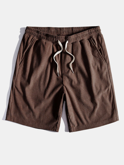 Corduroy Cubaans overhemd en shortset met korte mouwen