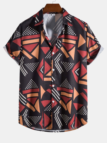 Shirt en zwembroekje met geometrisch patroon