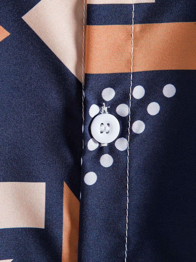 Shirt en zwembroekje met geometrisch patroon