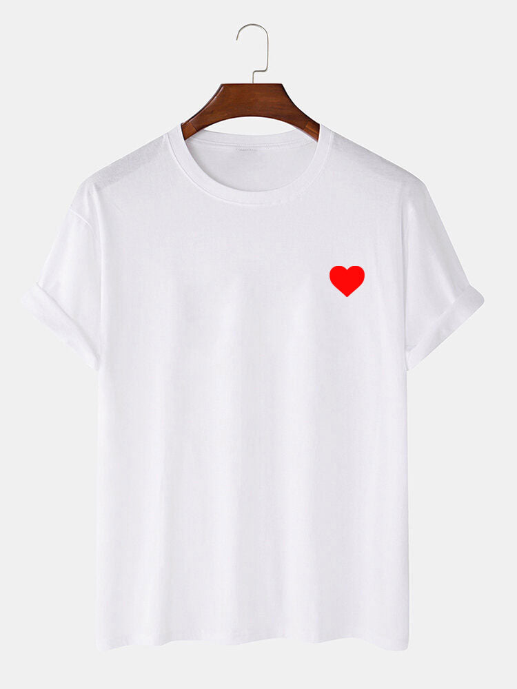 Rood T-shirt met hartjesprint