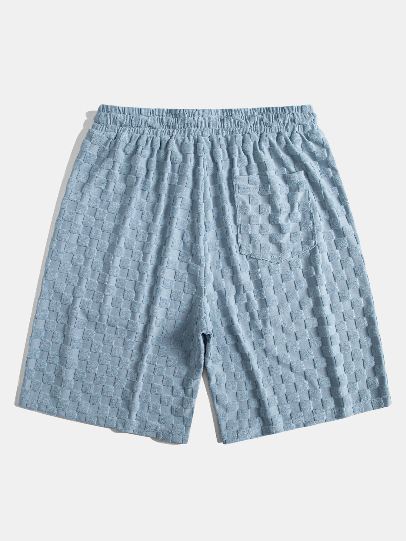 Geruite badstof overhemd en short set