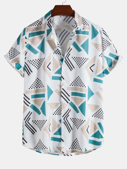 Shirt en zwembroekje met geometrisch patroon