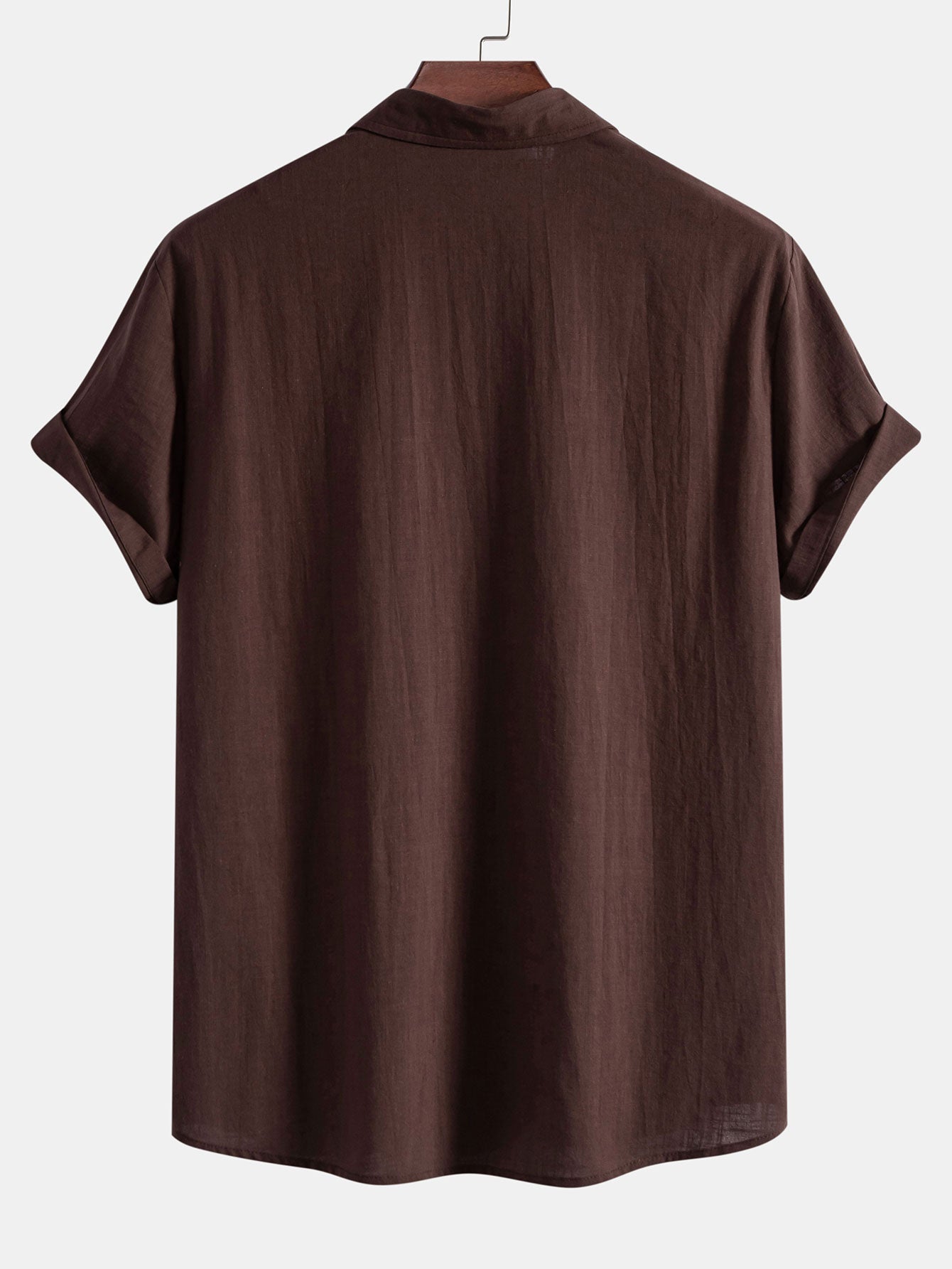 Overhemd in linnenstijl met geometrisch patroon