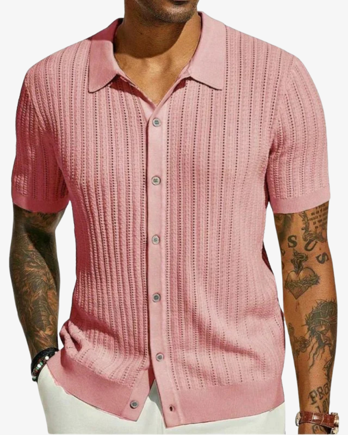 Elegant Knit Polo Shirt