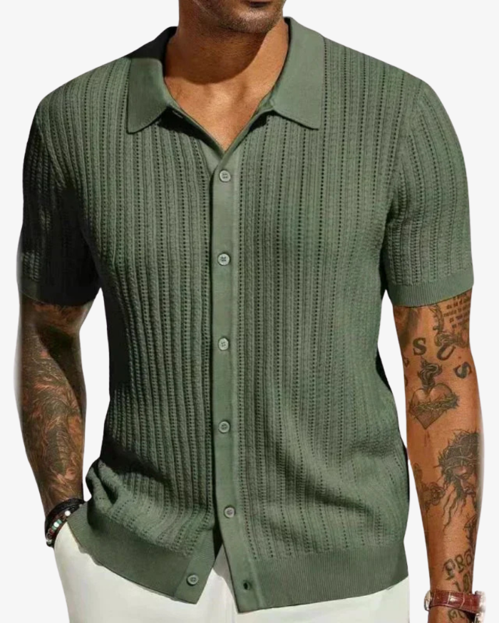 Elegant Knit Polo Shirt