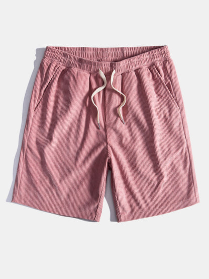 Corduroy Cubaans overhemd en shortset met korte mouwen