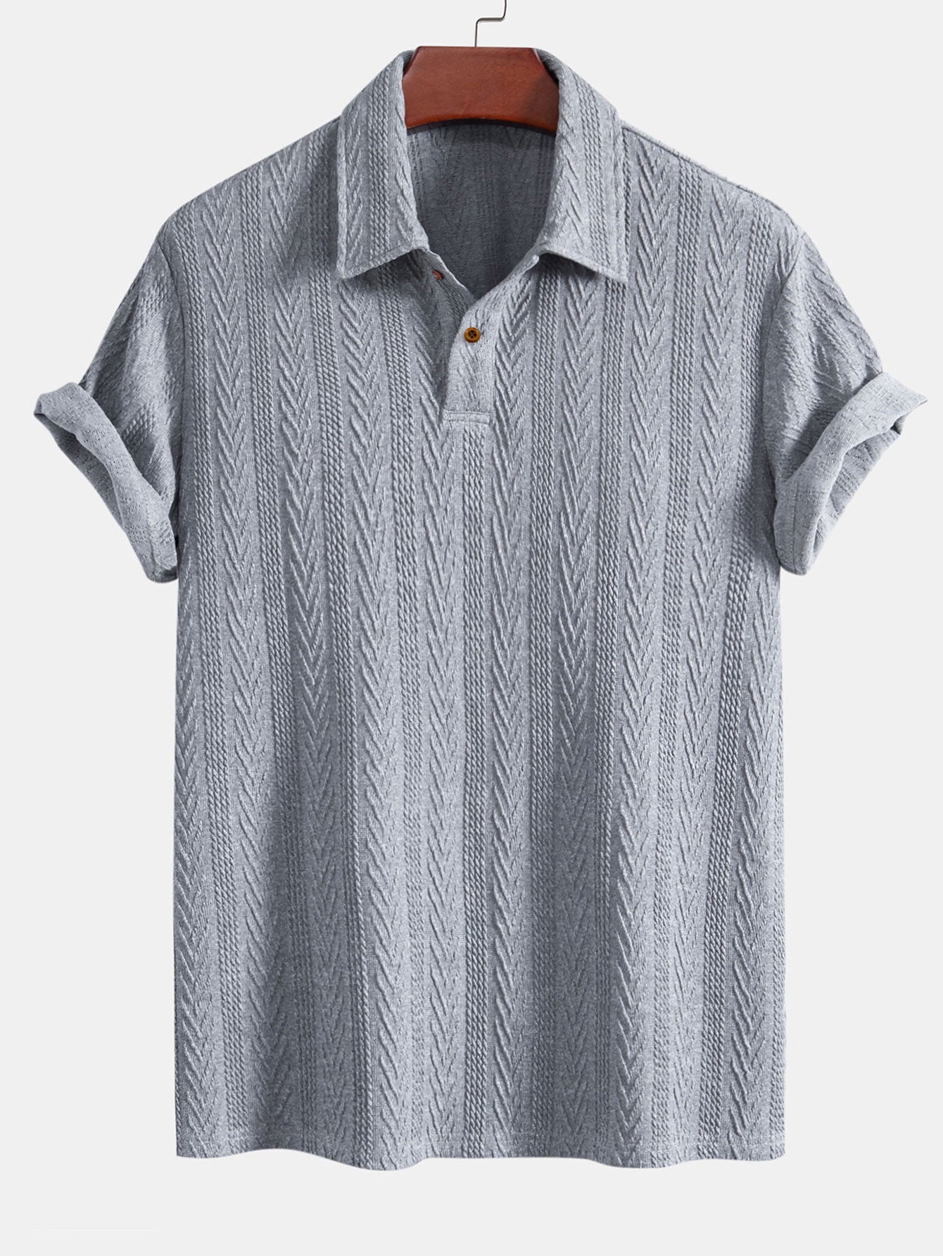 Polo shirt met korte mouwen en jacquardprint
