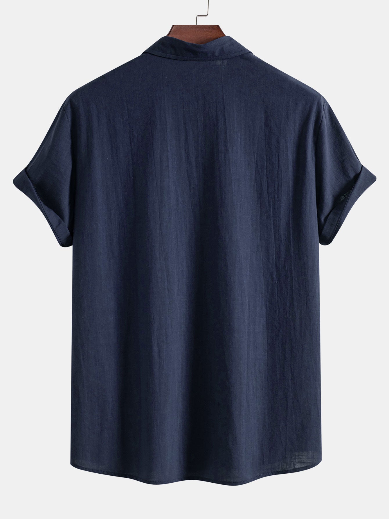 Overhemd in linnenstijl met geometrisch patroon