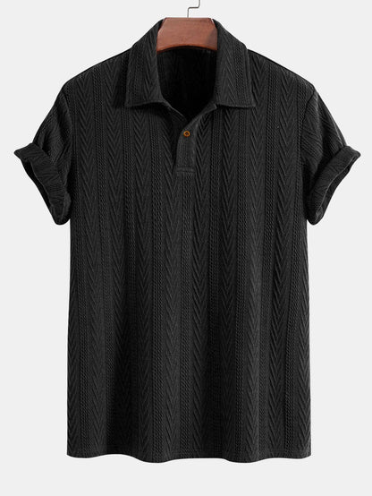 Polo shirt met korte mouwen en jacquardprint