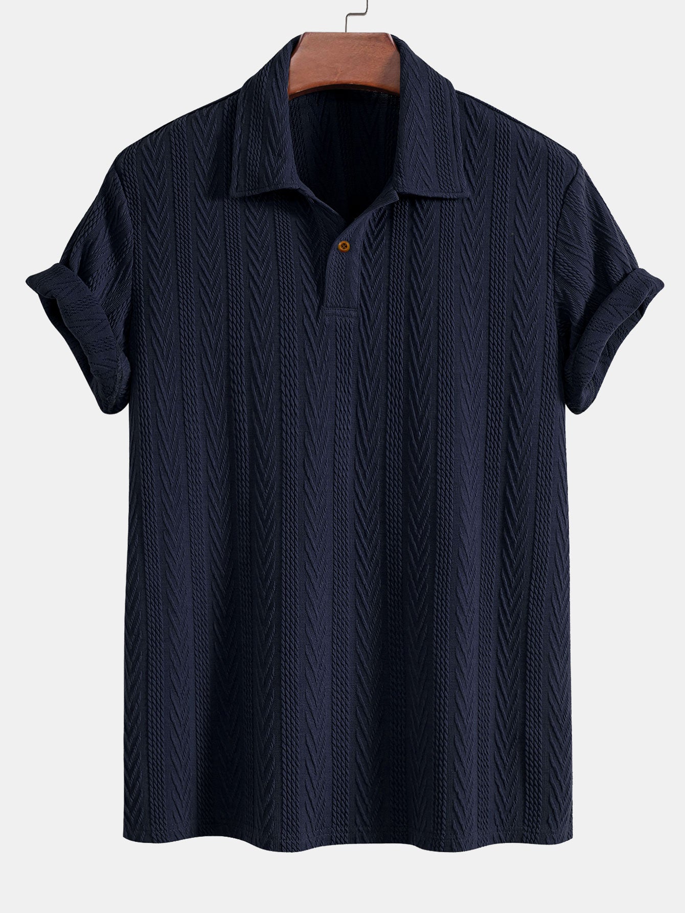 Polo shirt met korte mouwen en jacquardprint