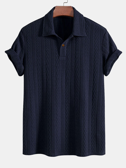 Polo shirt met korte mouwen en jacquardprint