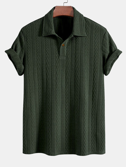 Polo shirt met korte mouwen en jacquardprint