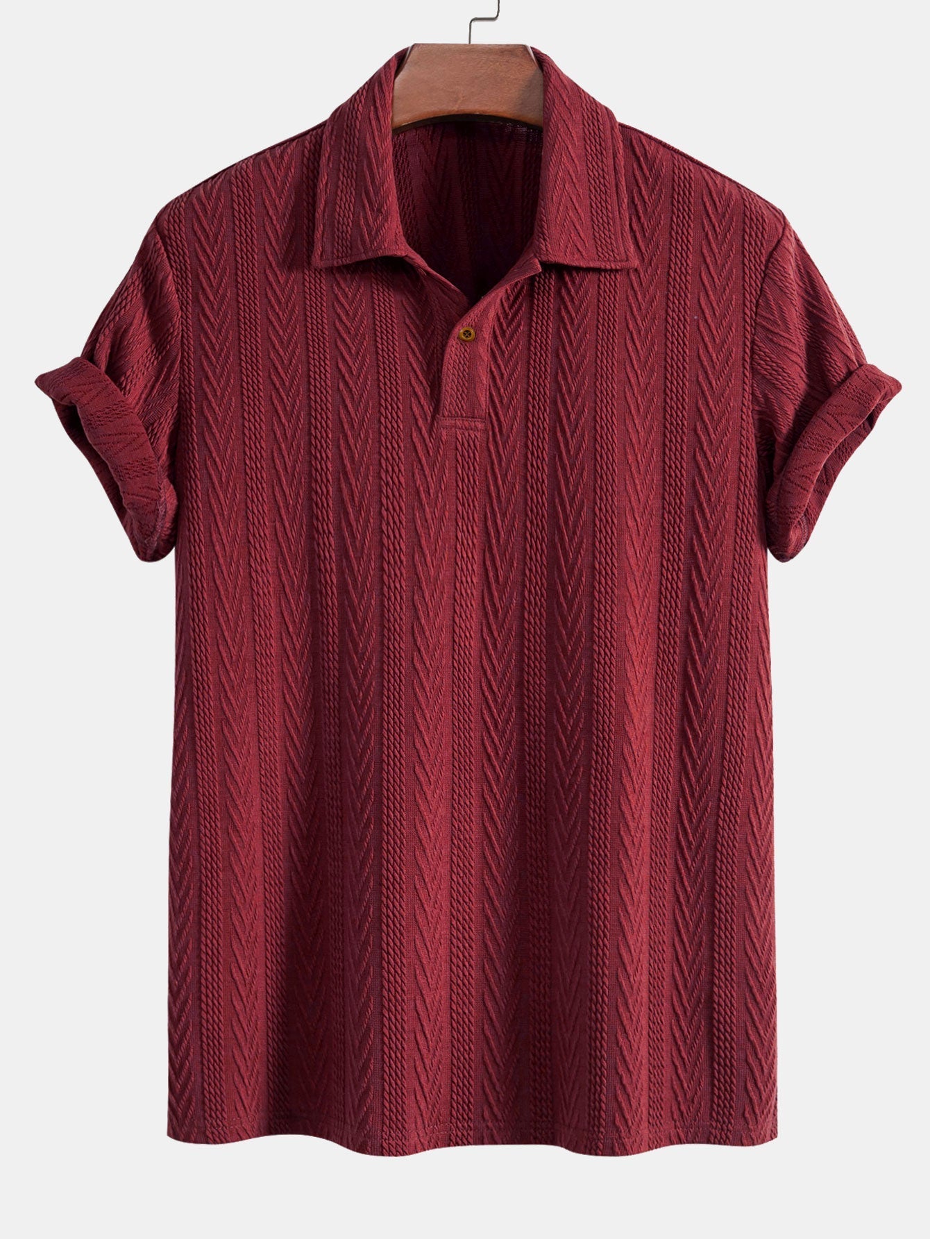 Polo shirt met korte mouwen en jacquardprint