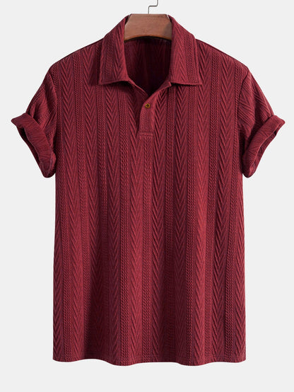 Polo shirt met korte mouwen en jacquardprint