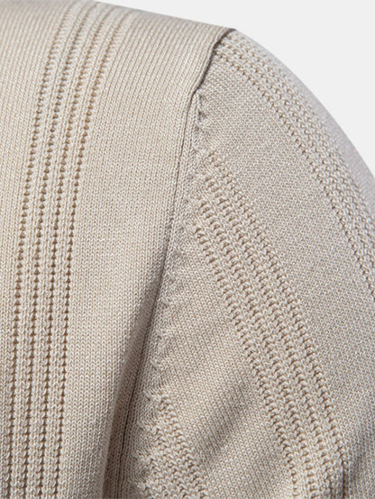 Gestreept gebreid poloshirt