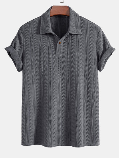 Polo shirt met korte mouwen en jacquardprint