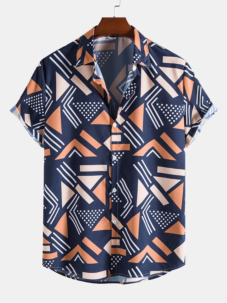 Shirt en zwembroekje met geometrisch patroon