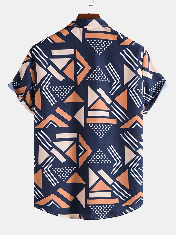 Shirt en zwembroekje met geometrisch patroon