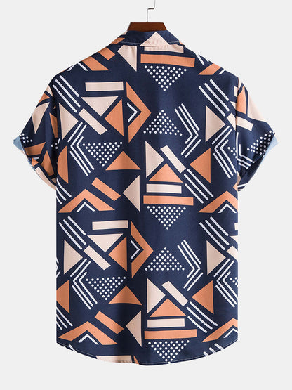Shirt en zwembroekje met geometrisch patroon