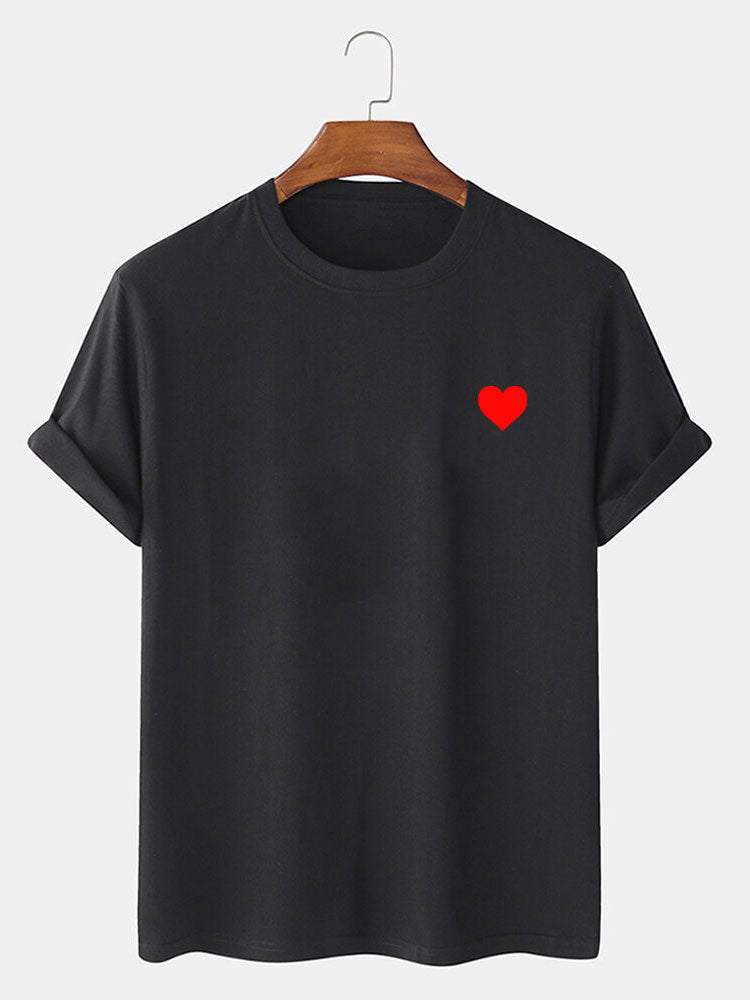 Rood T-shirt met hartjesprint