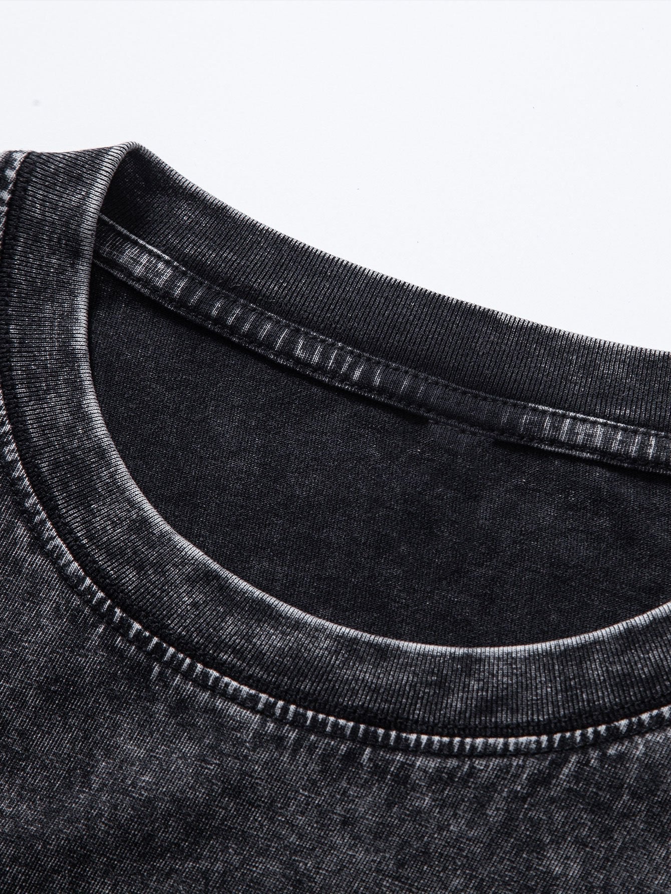 Relaxed Fit T-shirt met lange mouwen en verwassen look