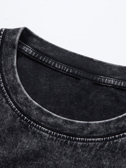 Relaxed Fit T-shirt met lange mouwen en verwassen look