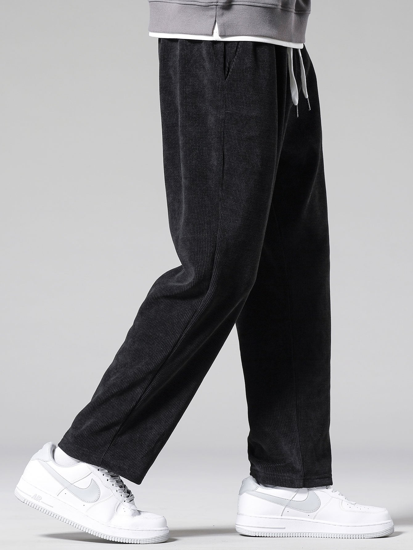 Klassieke corduroy broek met rechte pijpen