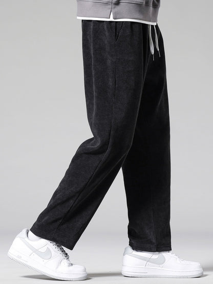 Klassieke corduroy broek met rechte pijpen
