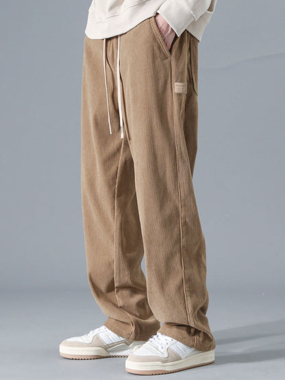 Klassieke corduroy broek met rechte pijpen
