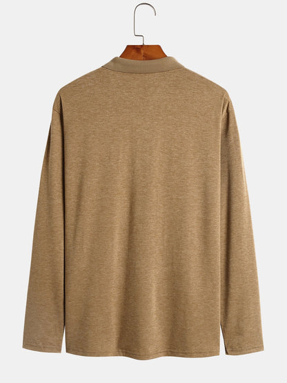 Polo shirt met lange mouwen, normale pasvorm