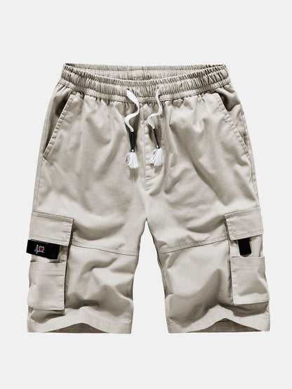 Chino cargoshorts met verstelbaar trekkoord