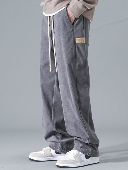 Klassieke corduroy broek met rechte pijpen