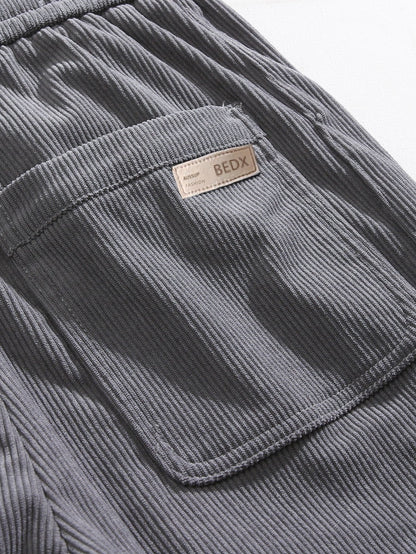 Klassieke corduroy broek met rechte pijpen