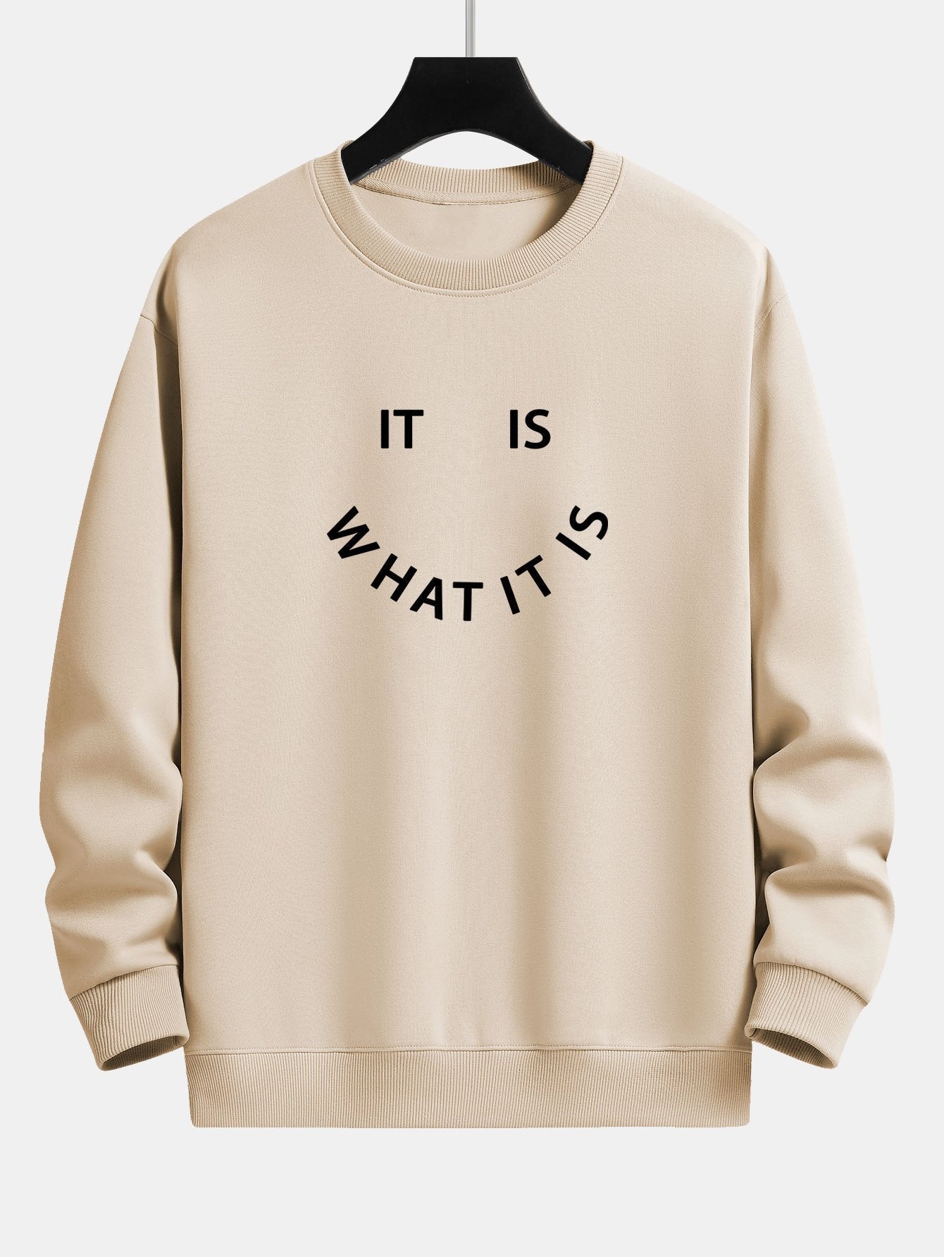 Het is wat het is - sweatshirt met grafische print en relaxte pasvorm.