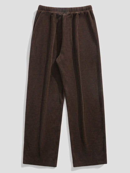 Klassieke corduroy broek met rechte pijpen
