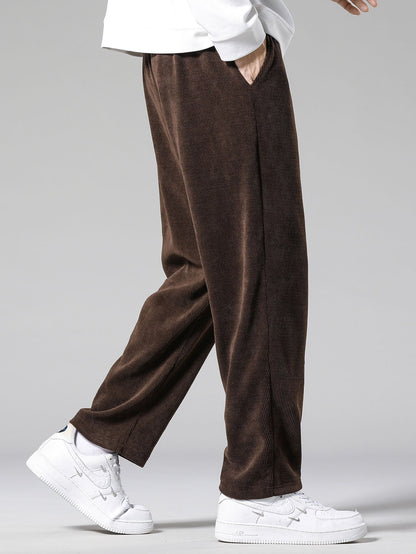 Klassieke corduroy broek met rechte pijpen