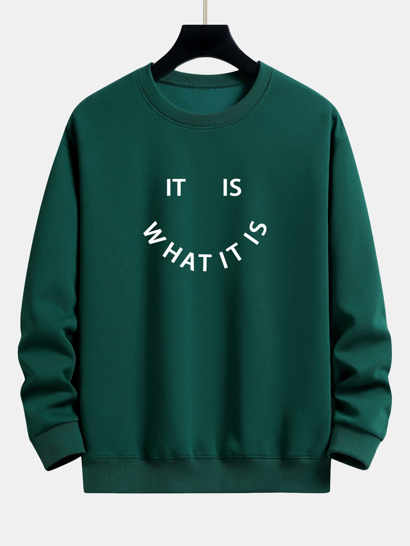 Het is wat het is - sweatshirt met grafische print en relaxte pasvorm.