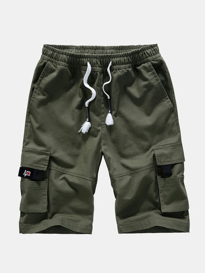 Chino cargoshorts met verstelbaar trekkoord