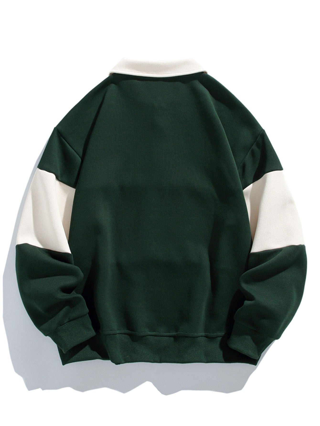 Polo sweatshirt met kleurblokken en patchwork, comfortabele pasvorm.
