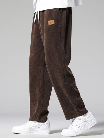 Klassieke corduroy broek met rechte pijpen