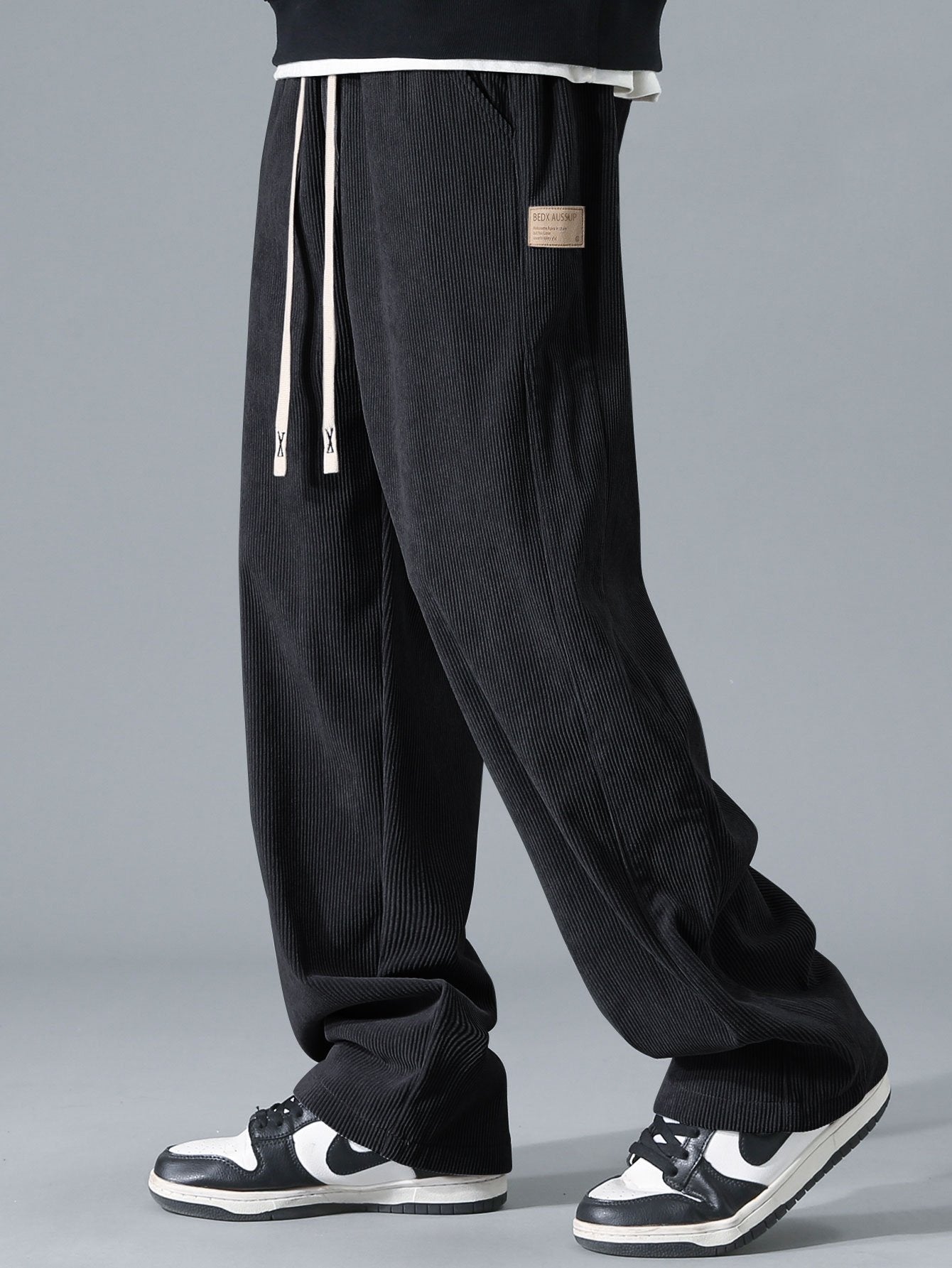 Klassieke corduroy broek met rechte pijpen