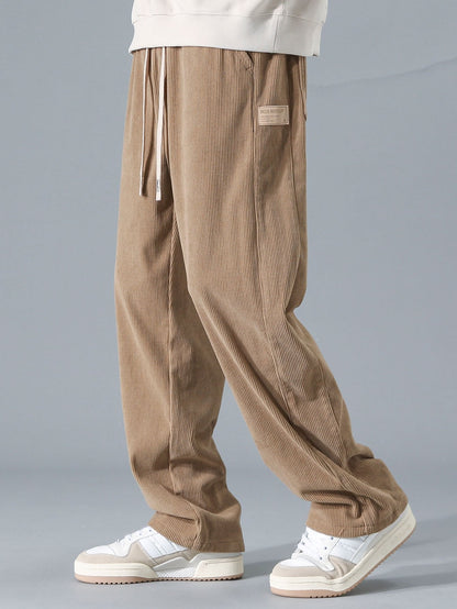 Klassieke corduroy broek met rechte pijpen
