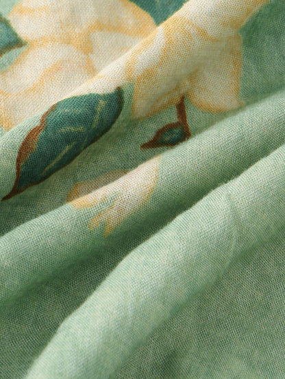 Overhemd met bloemenprint en knoopsluiting