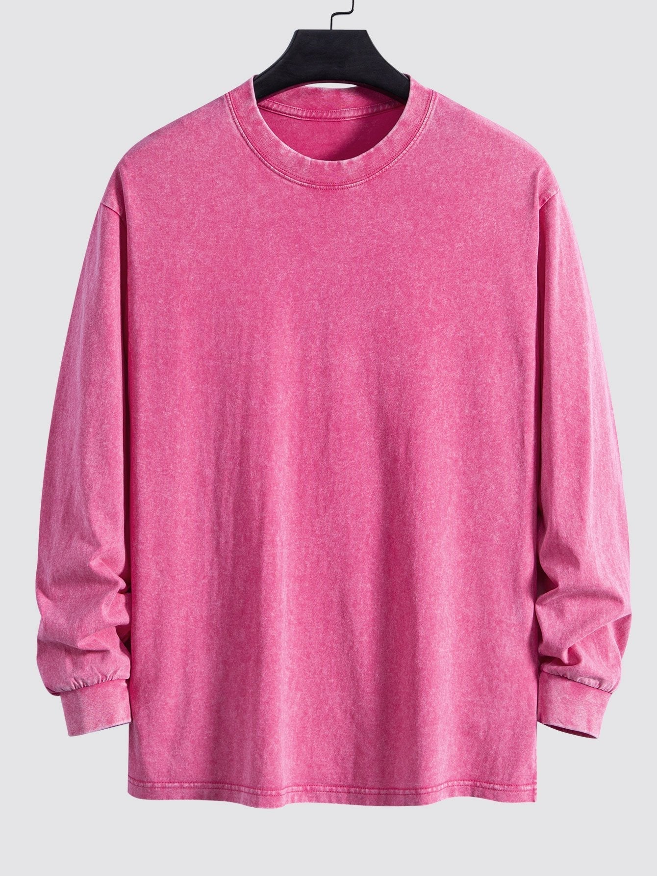 Relaxed Fit T-shirt met lange mouwen en verwassen look