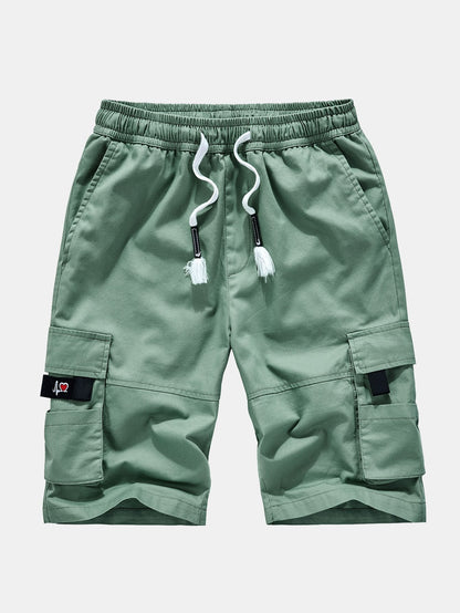 Chino cargoshorts met verstelbaar trekkoord