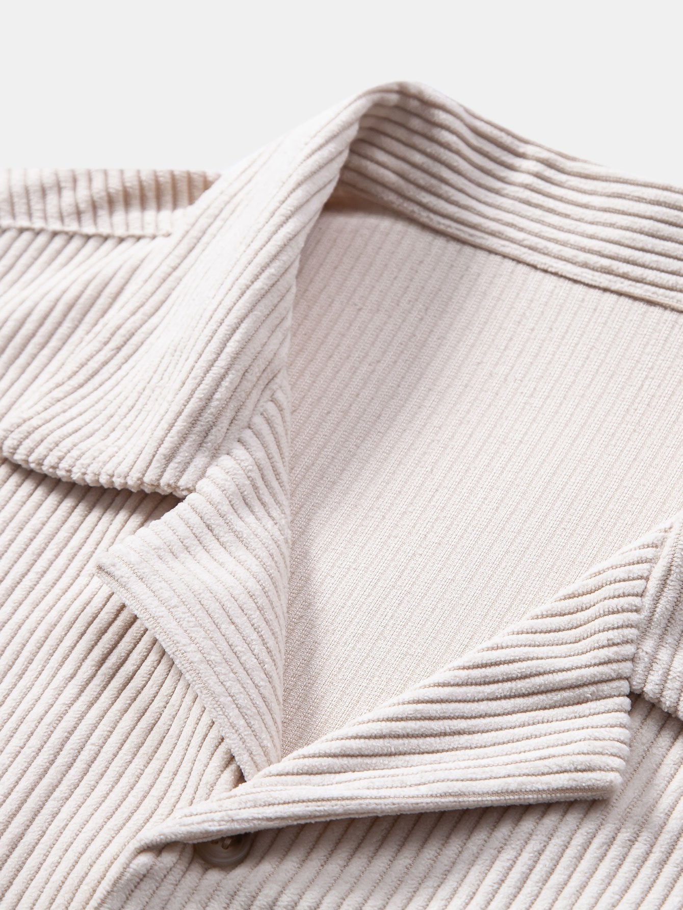Corduroy Cubaans overhemd en shortset met korte mouwen