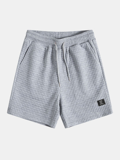 Drawstring Waffle Knit Shorts
